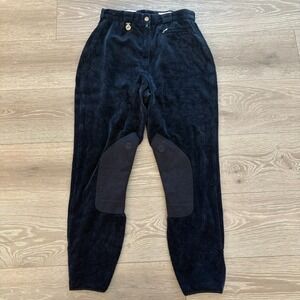 Pikeur Womens Navy Blue Corduroy Multistretch Horse Riding Breeches Pants Sz 30L